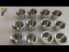 Análisis de laboratorio Crisol de zirconio con llantas Crisol de metal precioso fundido Zr702