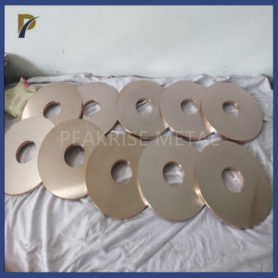 material de cobre de la herramienta del disco EDM PCD del tungsteno 75%W 	Barra del tungsteno del cobre de placa de cobre del tungsteno
