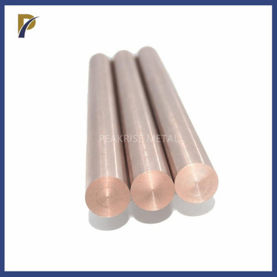Tungsteno Rod Copper Tungsten Bar de cobre de Rod Bright Surface For Electrodes de la aleación de cobre del tungsteno WCu20 del diámetro 25m m